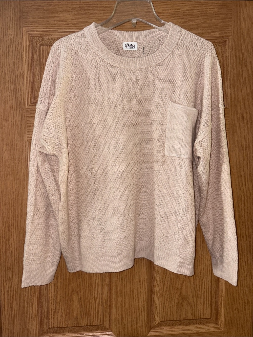 Pulse Women's Scoopneck Sweater in Light Beige